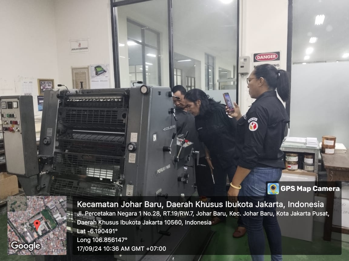 pemantauan proses pencetakan Segel