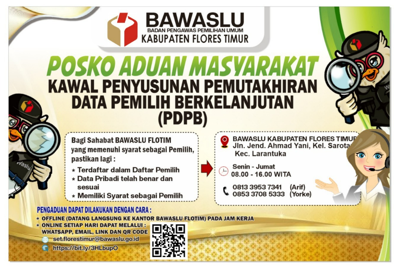 Posko Aduan Pemutakhiran Data Pemilih Berkelanjutan.