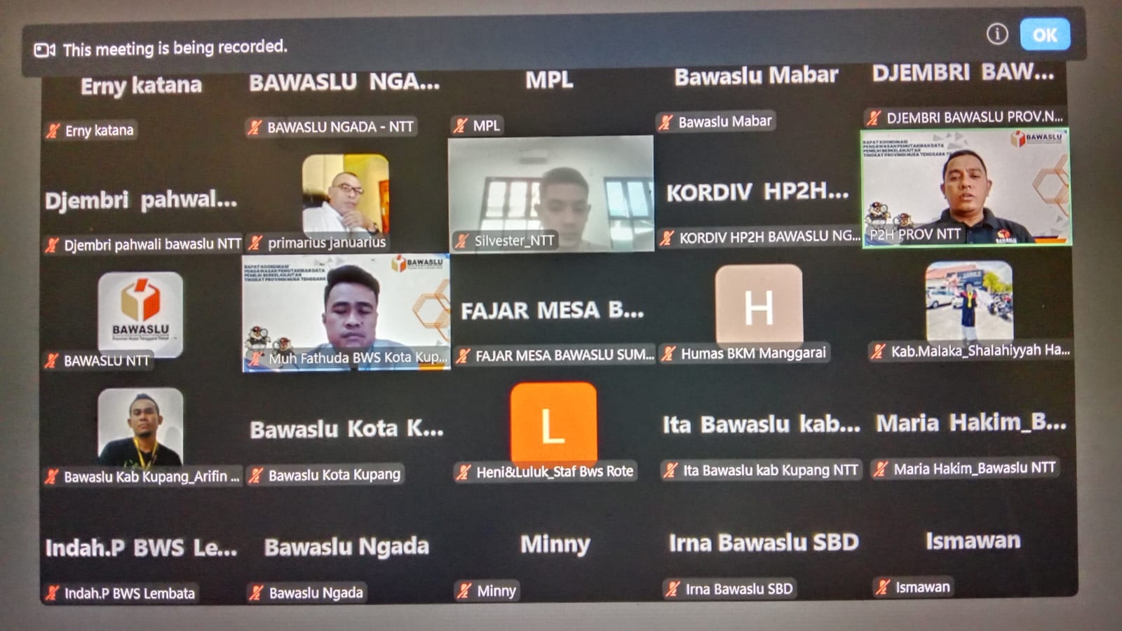 Zoom meeting review penyusunan buku hasil pengawasan