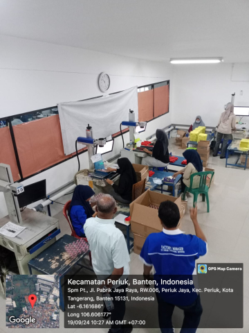 pengecekan proses pebuatan kabel Ties
