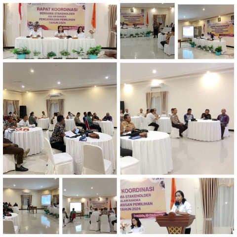 Rakor bersama Stakeholder dalam melakukan pengawasan Pemilihan Tahun 2024 di Kabupaten Flores Timur
