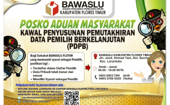 Posko Aduan Pemutakhiran Data Pemilih Berkelanjutan.