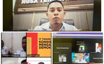 Dokumentasi Konsolidasi dalam jaringan terkait Assesment Humas Tahun 2025 Bawaslu Prov NTT